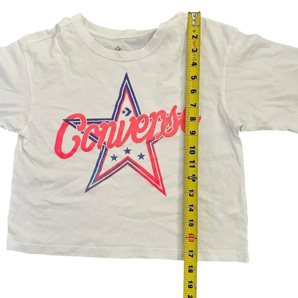 Converse Chuck Taylor patch boxy t-shirt star graphic white size medium